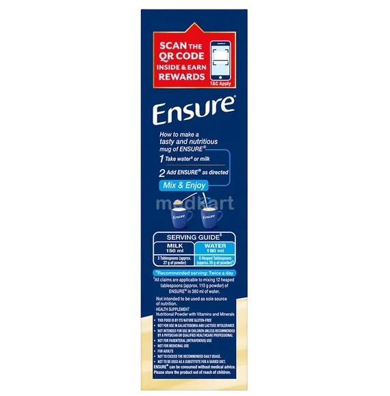 ensure vanilla powder 200 gm